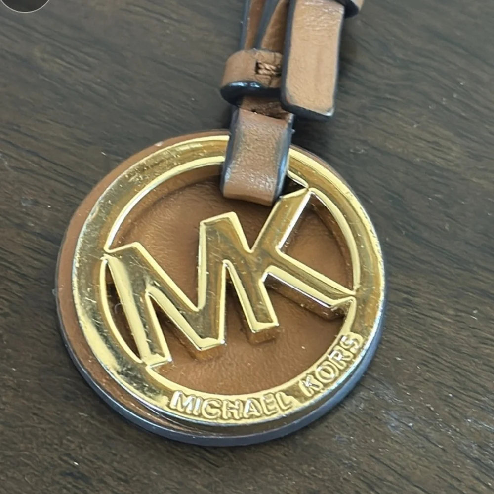 Michael Kors Brown Leather Keychain